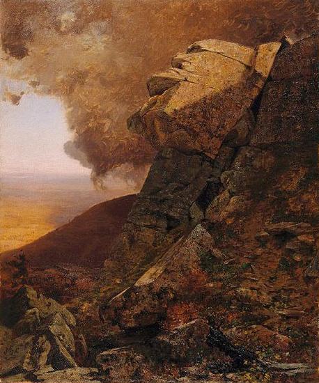 Jervis Mcentee A Cliff in the Katskills Norge oil painting art